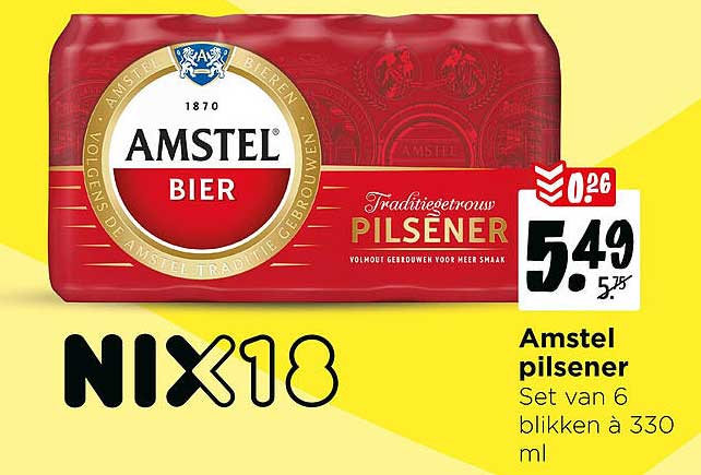 Amstel pilsener Set van 6 blikken à 330 ml