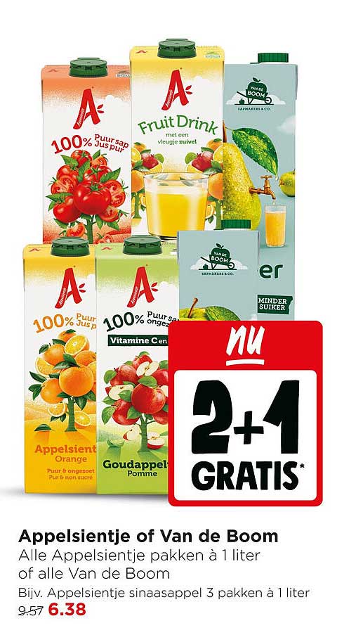 Appelsientje of Van de Boom 2+1 gratis
