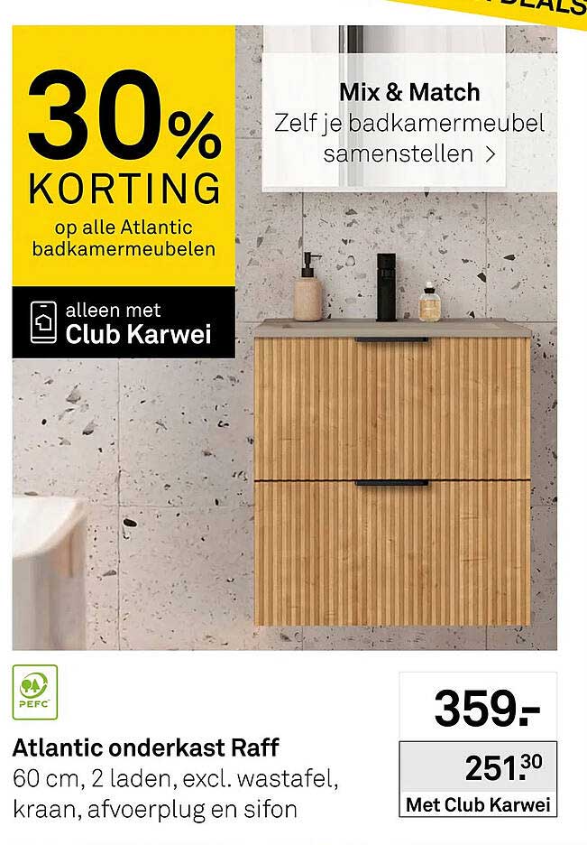 Atlantic onderkast Raff 30% KORTING