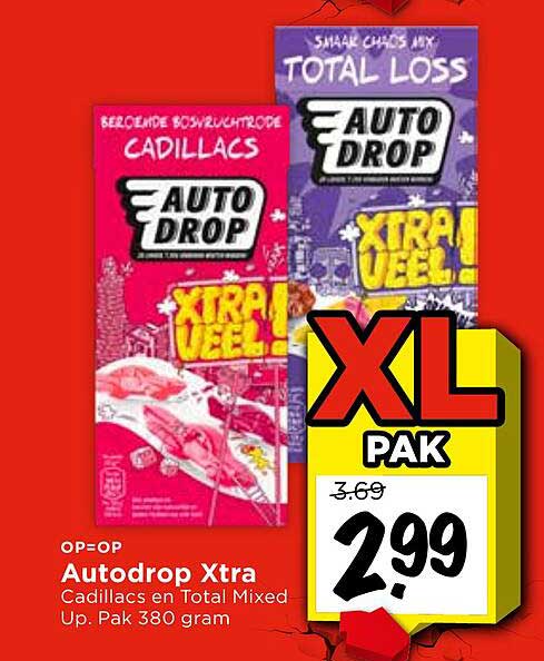Autodrop Xtra Cadillacs en Total Mixed Up, Pak 380 gram XL PAK
