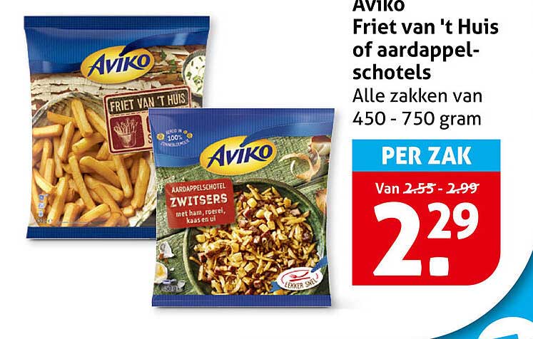 Aviko Friet van ’t Huis of aardappelschotels
