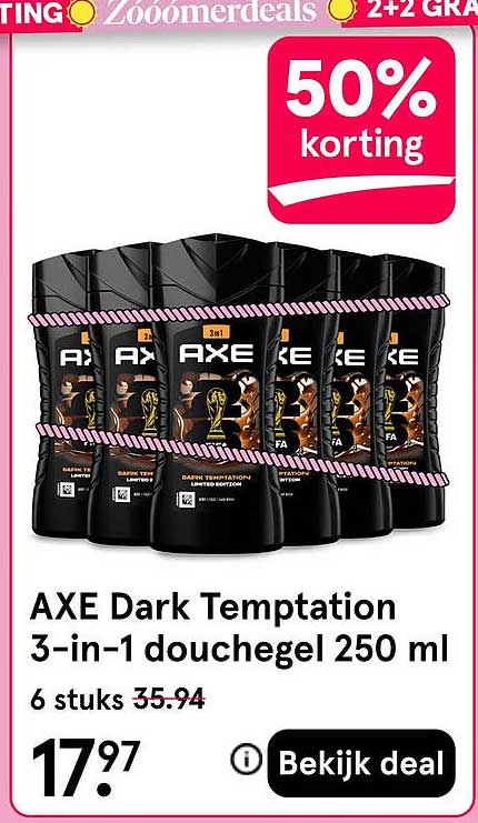 AXE Dark Temptation 3-in-1 douchegel 250 ml