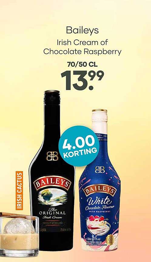 Baileys Irish Cream of Chocolate Raspberry 70/50 CL 4.00 KORTING