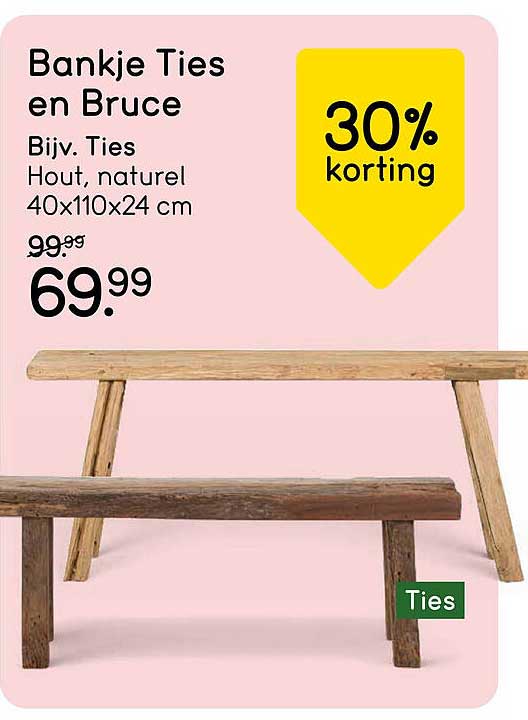 Bankje Ties en Bruce