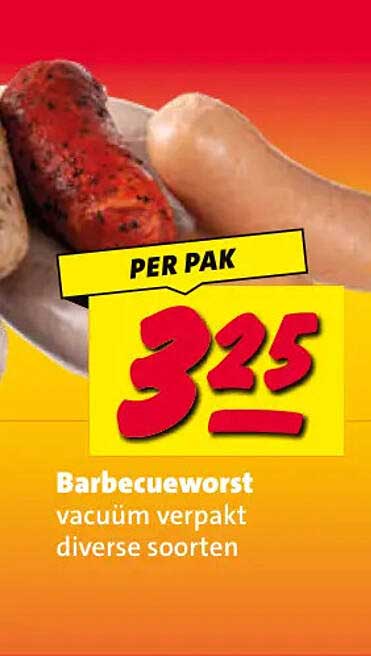 Barbecieworst vacuüm verpakt diverse soorten PER PAK