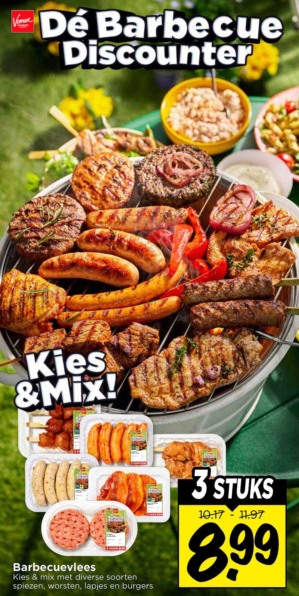 Barbecuevlees Kies & mix! 3 stuks