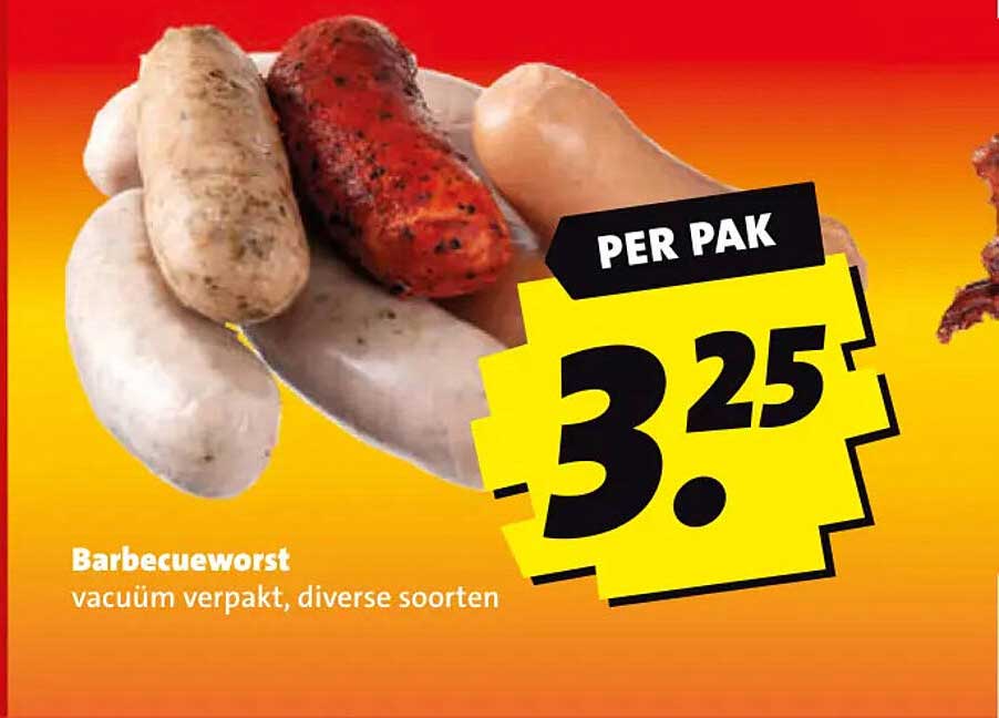 Barbecueworst vacuüm verpakt, diverse soorten