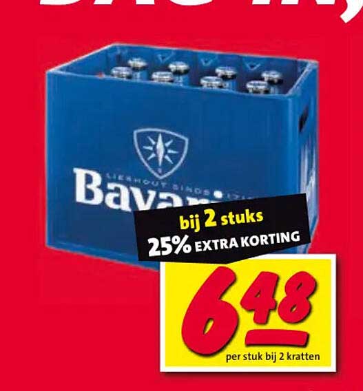 Bavaria bij 2 stuks 25% extra korting