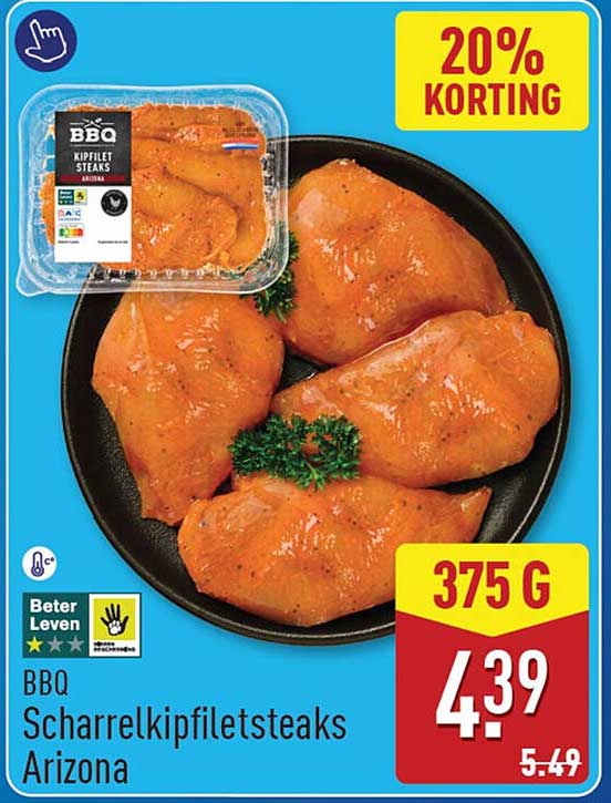 BBQ Scharrelkipfiletsteaks Arizona 20% KORTING