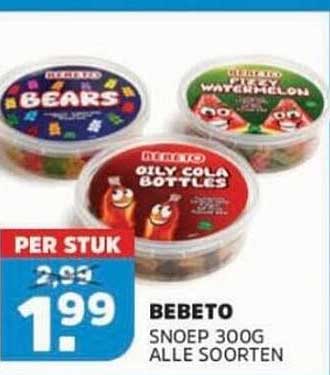 BEBETO SNOEP 300G ALLE SOORTEN