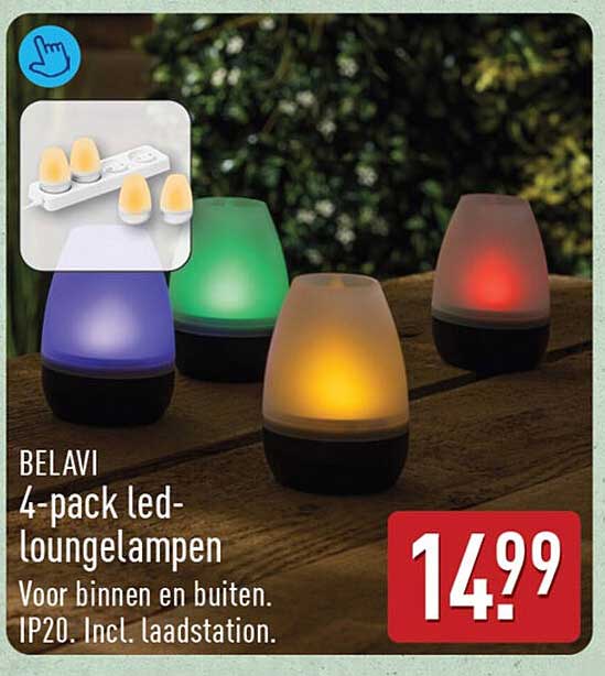 BELAVI 4-pack led-loungelampen