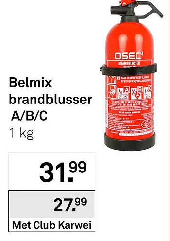Belmix brandblusser A/B/C 1 kg