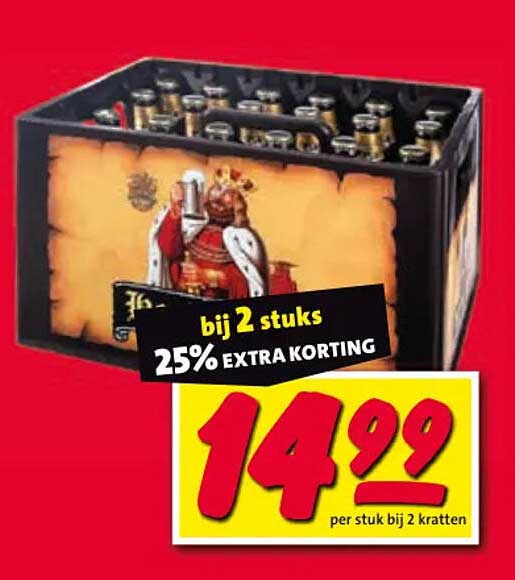 bij 2 stuks 25% extra korting