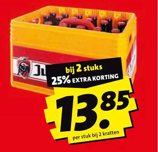 bij 2 stuks 25% extra korting