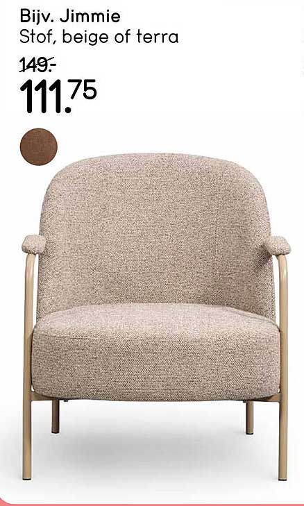 Bijv. Jimmie Stoff, beige of terra