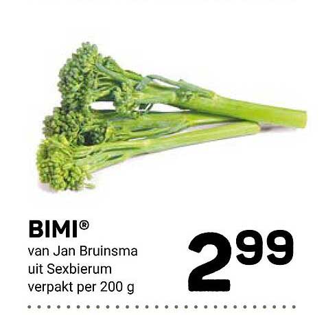 BIMI® van Jan Bruinsma uit Sexbierum verpakt per 200 g