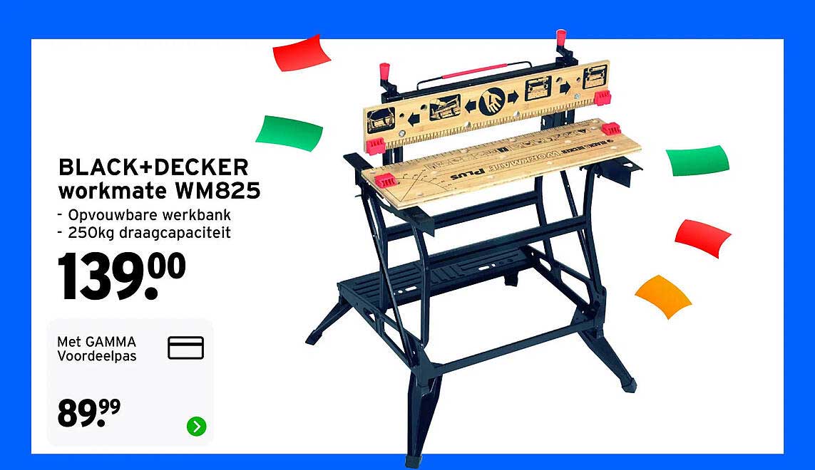 BLACK+DECKER workmate WM825 - Opvouwbare werkbank - 250kg draagcapaciteit