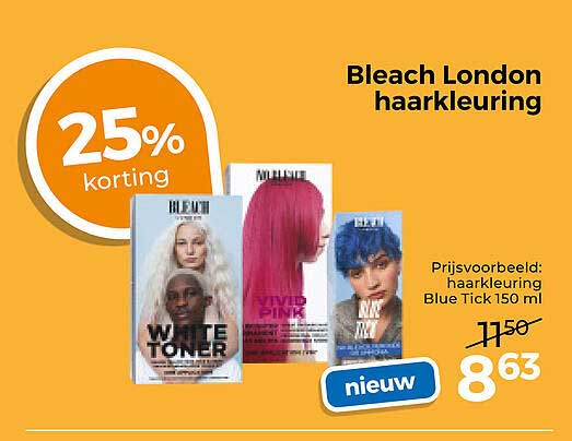 Bleach London haarkleuring 25% korting