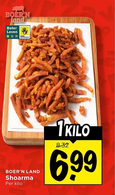 BOER'N LAND Shoarma Per kilo