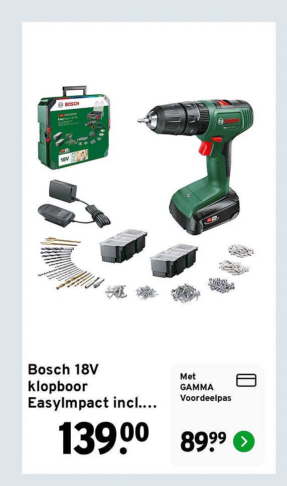 Bosch 18V klopboor EasyImpact incl....