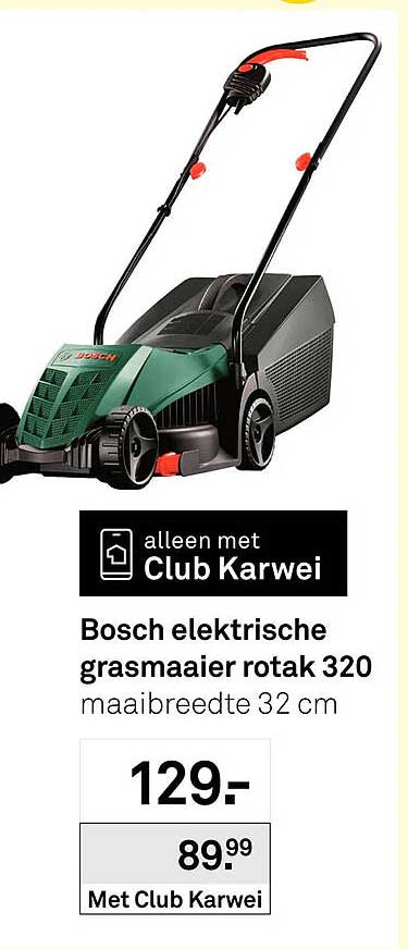 Bosch elektrische grasmaaier rotak 320 maai breedte 32 cm