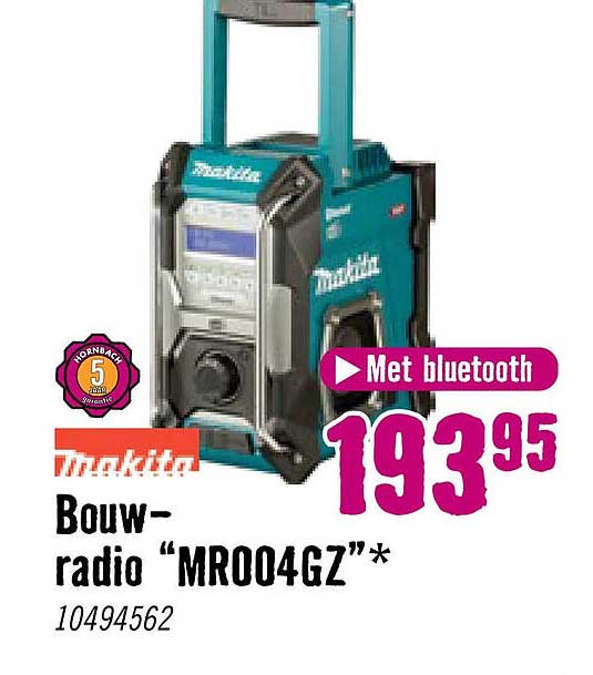 Bouw-radio “MR004GZ”* Met bluetooth