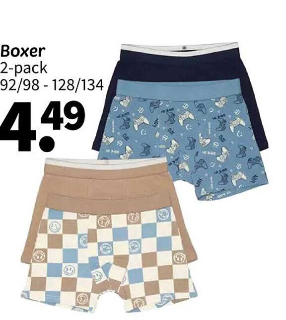 Boxer 2-pack 92/98 - 128/134