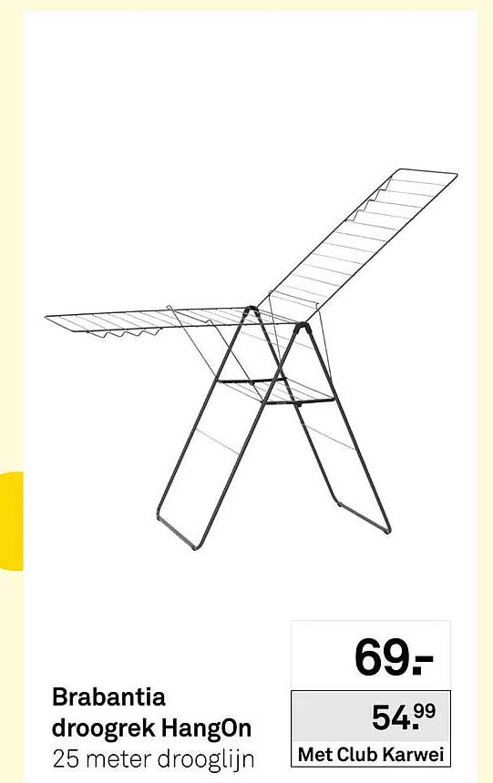 Brabantia droogrek HangOn 25 meter drooglijn