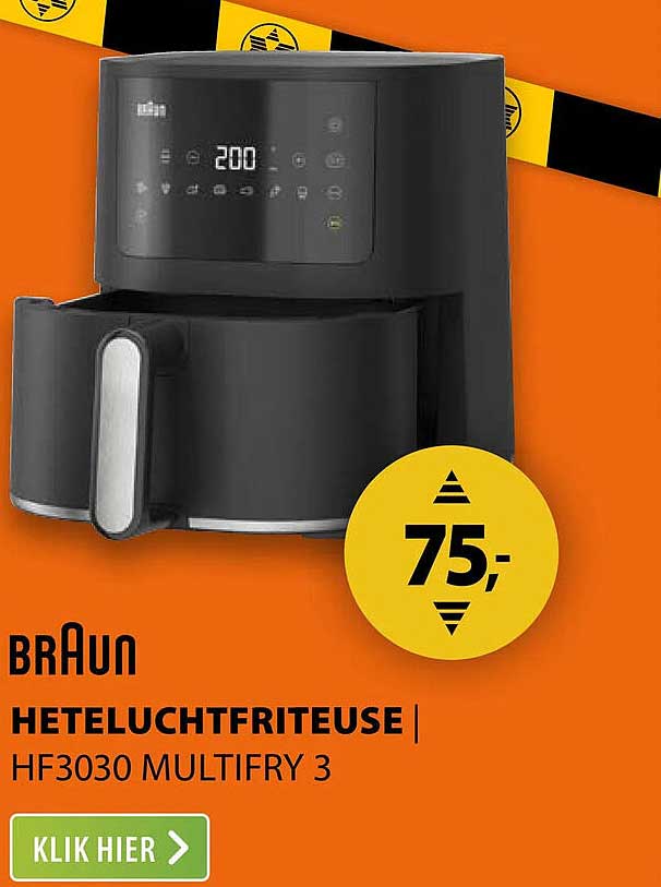 BRAUN HETELUCHTFRITEUSE | HF3030 MULTIFRY 3