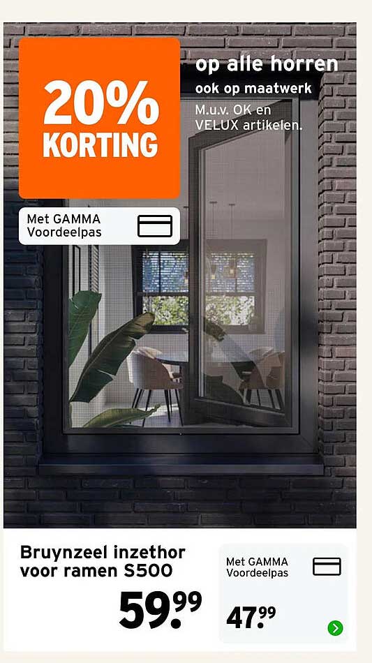 Bruynzeel inzethor voor ramen S500