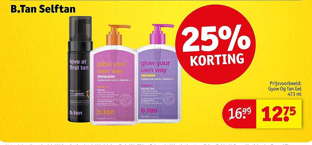 B.Tan Selftan 25% KORTING