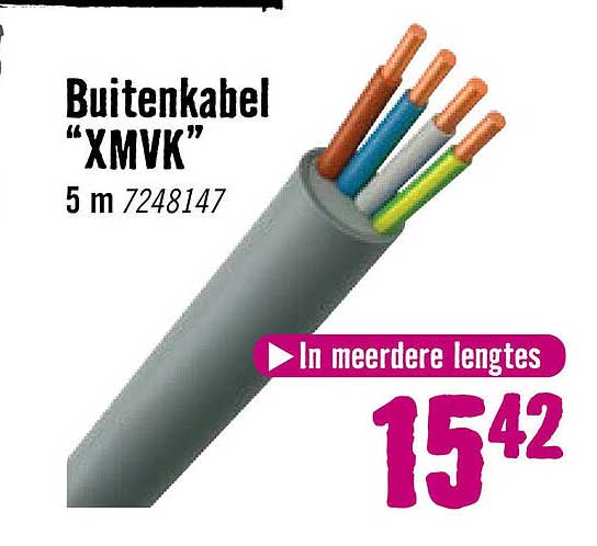 Buitenkabel “XMVK” 5 m 7248147 In meerdere lengtes