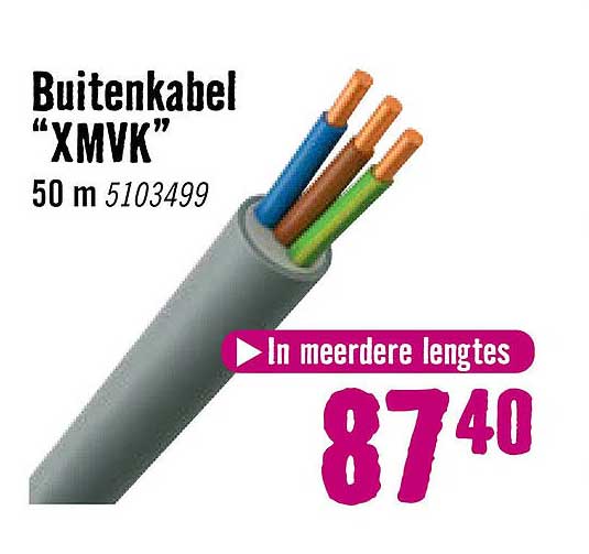 Buitenkabel “XMVK” 50 m 5103499 In meerdere lengtes