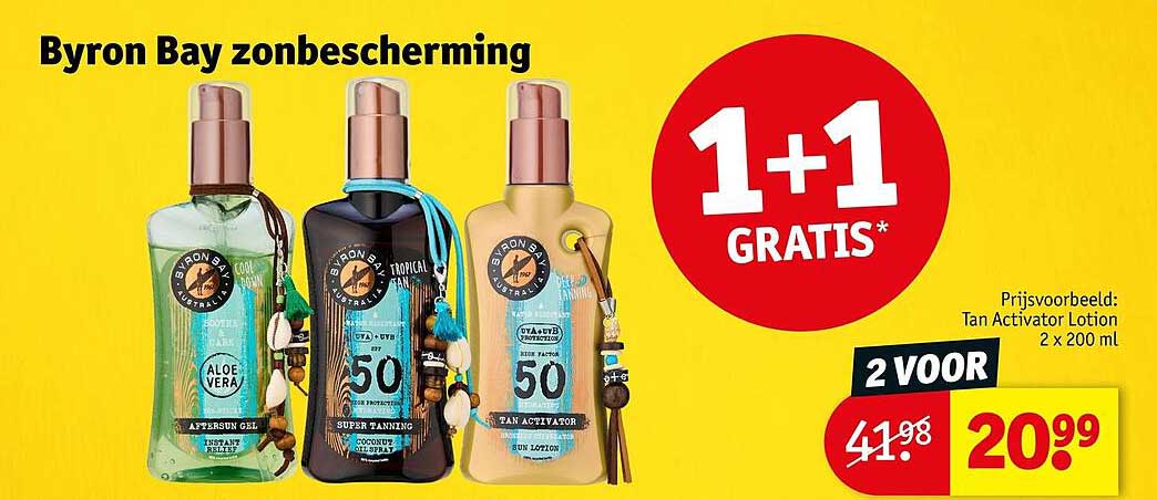 Byron Bay zonbescherming 1+1 gratis