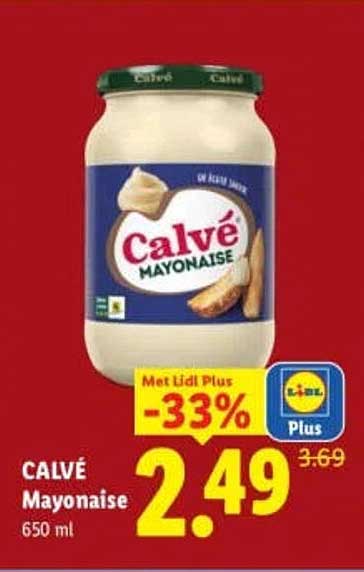 CALVÉ Mayonaise 650 ml -33%