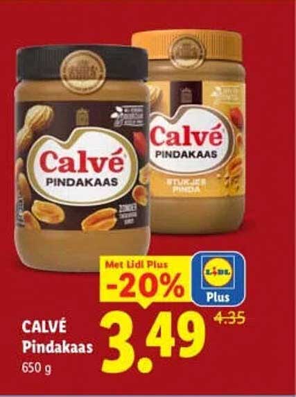 CALVÉ Pindakaas 650 g -20%