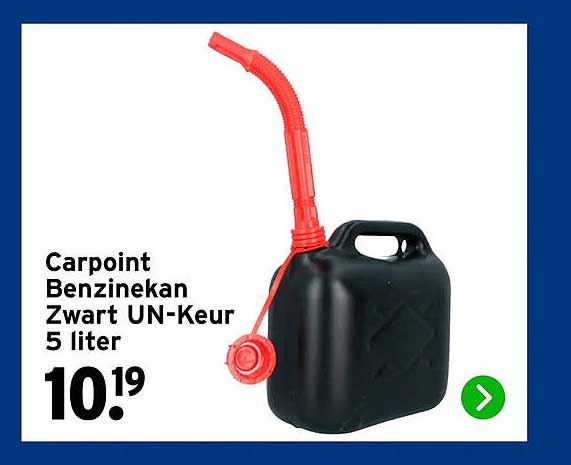 Carpoint Benzinekan Zwart UN-Keur 5 liter