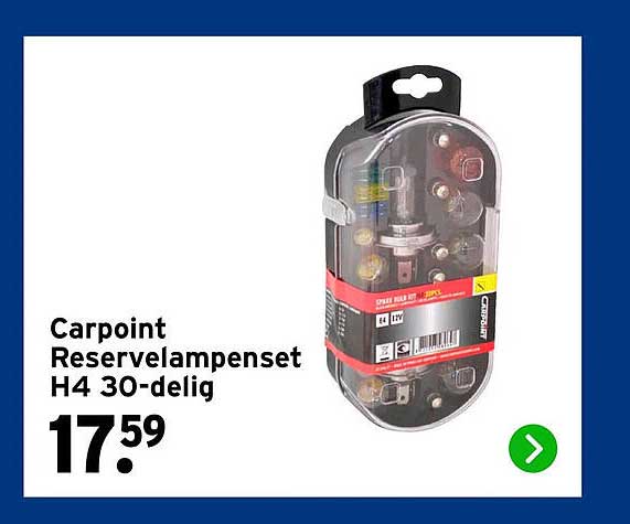 Carpoint Reservelampenset H4 30-delig