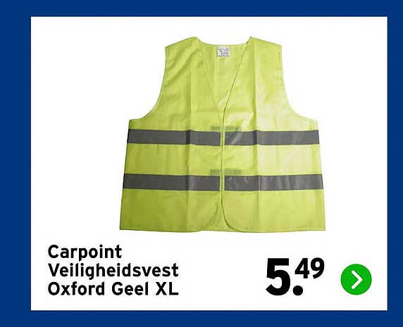 Carpoint Veiligheidsvest Oxford Geel XL