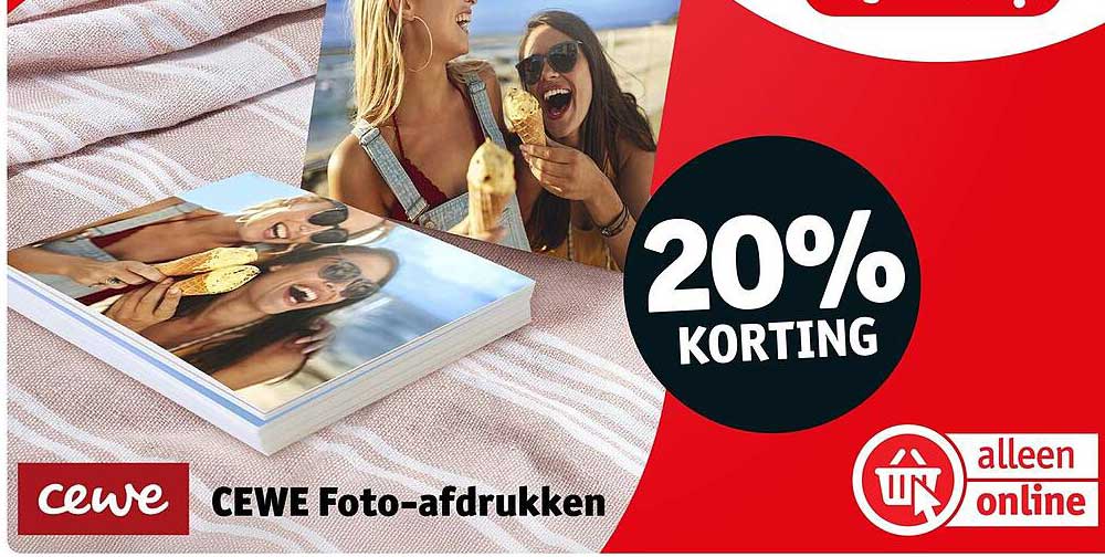 CEWE Foto-afdrukken 20% korting