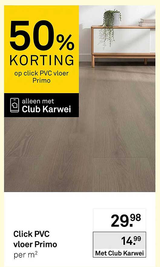 Click PVC vloer Primo 50% korting