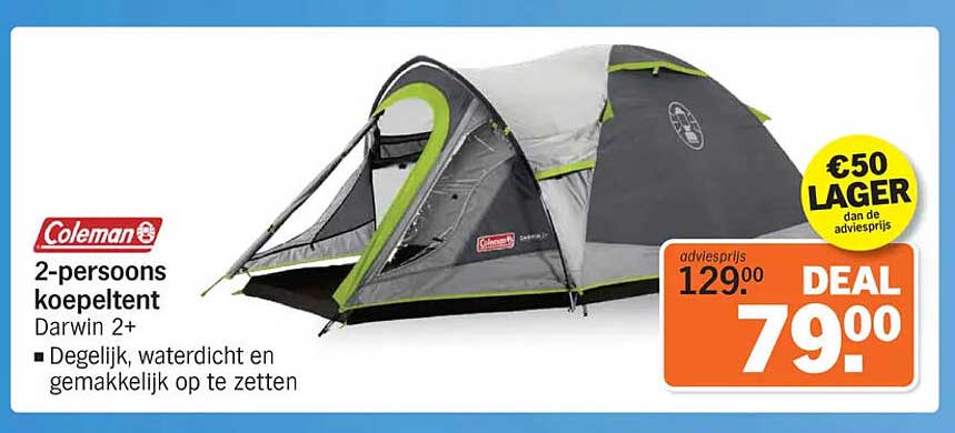 Coleman 2-persoons koepeltent Darwin 2+
