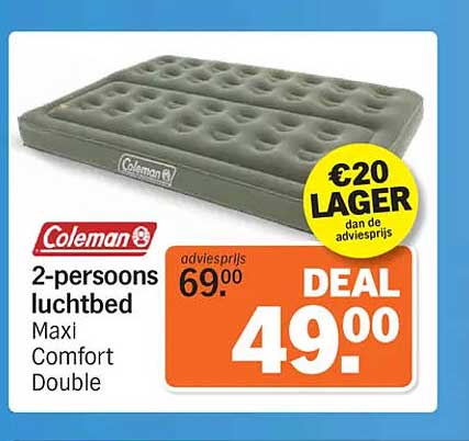 Coleman 2-persoons luchtbed Maxi Comfort Double DEAL