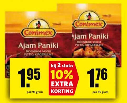Conimex Ajam Paniki bij 2 stuks 10% EXTRA KORTING