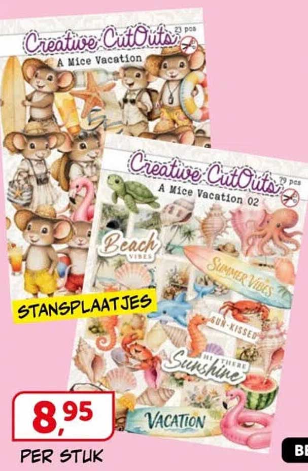 Creative Cut Outs - A Mice Vacation - Stansplaatjes