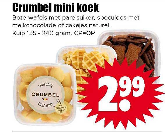 Crumbel mini koek