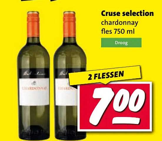 Cruse selection chardonnay fles 750 ml Droog 2 flessen