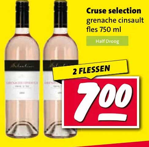 Cruse selection grenache cinsault fles 750 ml Half Droog 2 FLESSEN