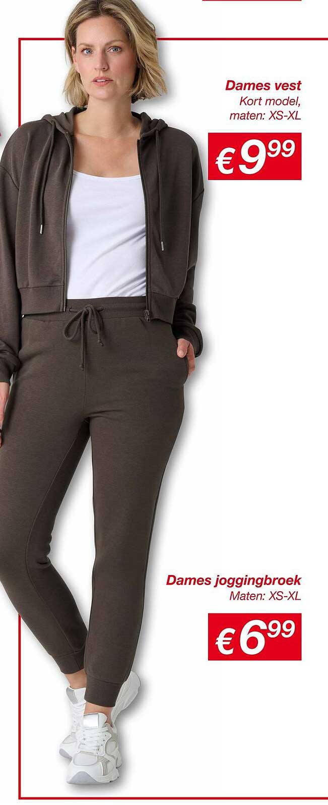 Dames vest Kort model, maten: XS-XL