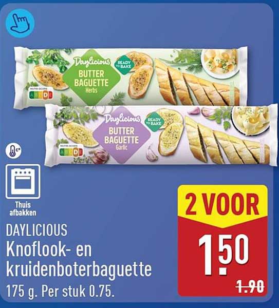 DAYLICIOUS Knoflook- en kruidenbotterbaguette
